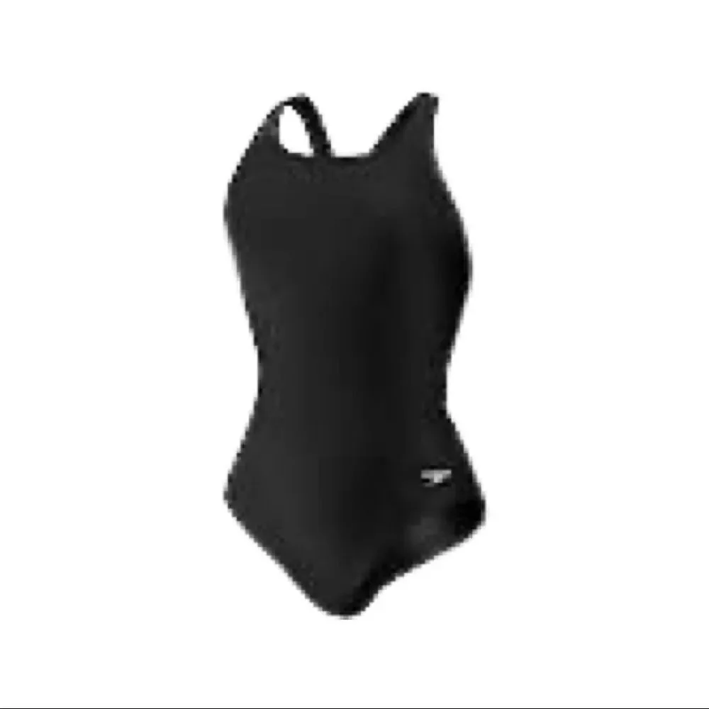 Speedo Moderate Ultraback PowerFLEX Performance Swimsuit • 32 • Black • NWT